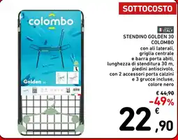 Spazio Conad Stendino Golden 30 Colombo offerta