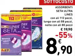 Spazio Conad Assorbenti seta ultra lines offerta