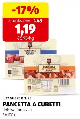 ALDI Il tagliere del re pancetta a cubetti offerta