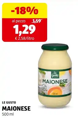 ALDI Le Gusto Maionese offerta