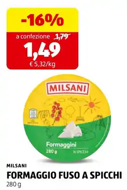 ALDI Milsani Formaggio Fuso a Spicchi offerta