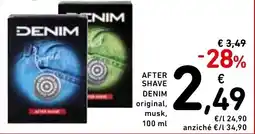 Spazio Conad After shave Denim original, musk offerta