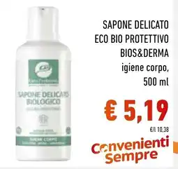 Spazio Conad Sapone delicato biologico Bios&Derma offerta