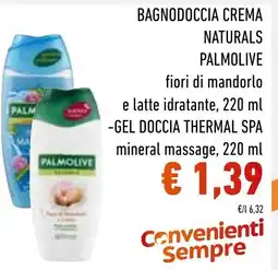 Spazio Conad Bagnodoccia crema naturals palmolive fiori di mandorlo e latte idratante offerta