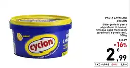 Spazio Conad Pasta lavamani Cyclon al limone offerta