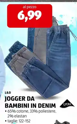 ALDI Jogger da bambini in denim L&D offerta