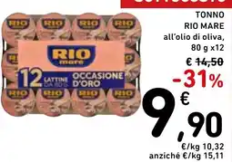Spazio Conad Tonno Rio Mare all'olio di oliva offerta