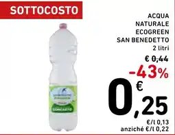 Spazio Conad Acqua naturale ecogreen San Benedetto offerta