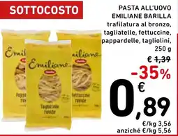 Spazio Conad Pasta all'uovo Emiliane Barilla offerta