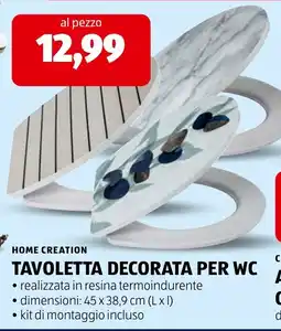 ALDI Home Creation Tavoletta Decorata Per Wc offerta