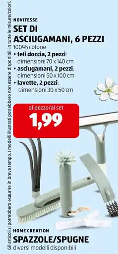 ALDI Home Creation asciugamani offerta