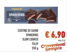 Spazio Conad Costine di suino spareribs slow cooked tulip offerta