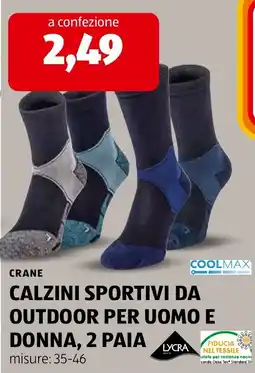 ALDI Calzini sportivi da outdoor per uomo e donna Crane offerta