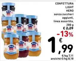 Spazio Conad Confettura light Hero offerta