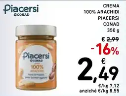 Spazio Conad Crema 100% arachidi Piacersi offerta