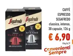 Spazio Conad Caffè espresso Segafredo classico, intenso offerta
