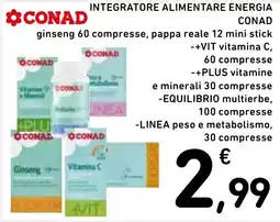 Spazio Conad Integratore alimentare energia Conad offerta