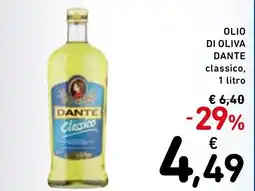 Spazio Conad Olio di oliva Dante classico offerta