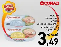 Spazio Conad Filetto di salmone Conad offerta