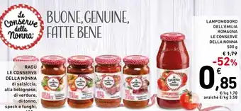Spazio Conad Lampomodoro dell'Emilia Romagna Le conserve della nonna offerta