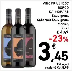 Spazio Conad Vino Friuli Doc Borgo Dai Moràrs offerta