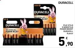Spazio Conad Pile stilo o ministilo Power Boost Duracell offerta
