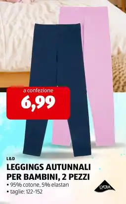 ALDI Leggings autunnali per bambini, 2 pezzi offerta