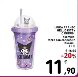 Spazio Conad Tazza con cannuccia Kuromi offerta