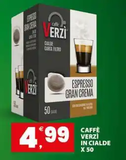 Eurospar CAFFÈ VERZÌ IN CIALDE X 50 offerta