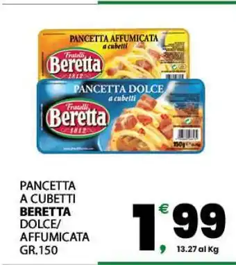 Eurospar PANCETTA A CUBETTI BERETTA offerta