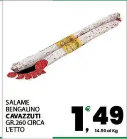 Eurospar SALAME BENGALINO CAVAZZUTI offerta