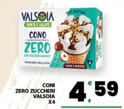 Eurospar CONI ZERO ZUCCHERI VALSOIA X4 offerta