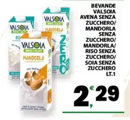Eurospar Bevande Valsoia offerta