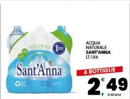 Eurospar Acqua Naturale Sant'Anna offerta