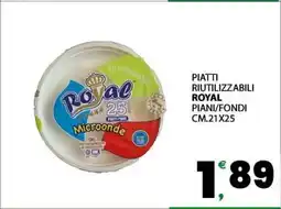 Eurospar Piatti riutilizzabili ROYAL offerta