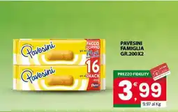 Eurospar PAVESINI FAMIGLIA GR.200X2 offerta