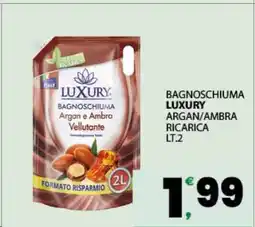 Eurospar BAGNOSCHIUMA LUXURY ARGAN/AMBRA RICARICA LT.2 offerta