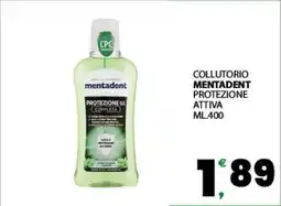 Eurospar COLLUTORIO MENTADENT PROTEZIONE ATTIVA offerta