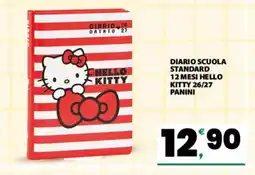 Eurospar DIARIO SCUOLA STANDARD 12 MESI HELLO KITTY 26/27 PANINI offerta