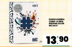 Eurospar DIARIO AGENDA COMIX 16 MESI MEDIUM COLOR ME 26/27 offerta