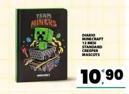 Eurospar DIARIO MINECRAFT 12 MESI STANDARD CREEPER MASCOTS offerta