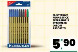 Eurospar BLISTER 8+2 PENNE STICK SFERA NORIS STAEDTLER offerta