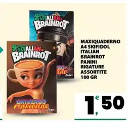 Eurospar MAXIQUADERNO A4 SKIFIDOL ITALIAN BRAINROT offerta