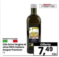Eurospar Olio Extra Vergine di oliva 100% Italiano Despar Premium offerta