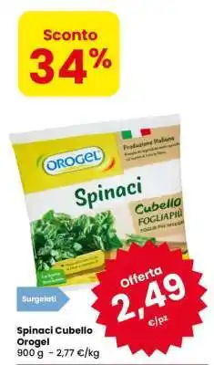 Eurospar Spinaci Cubello OROGEL offerta