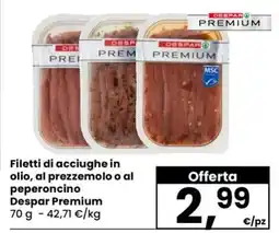 Eurospar Filetti di acciughe in olio, al prezzemolo o al peperoncino offerta