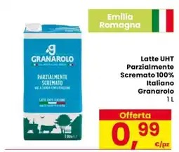 Eurospar Latte UHT Parzialmente Scremato 100% Italiano Granarolo offerta