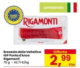 Eurospar Bresaola della Valtellina IGP Punta d'Anca Rigamonti offerta