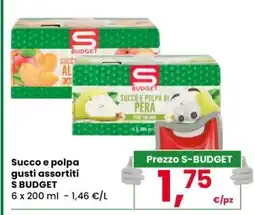 Eurospar Succo e polpa gusti assortiti offerta