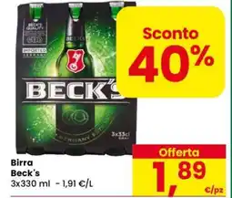 Eurospar Birra Beck's offerta